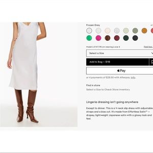 Wilfred Only Slip Dress M NWOT Light Birch